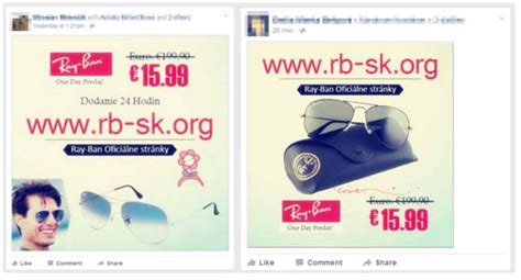 buying ray bans dont fall   facebook scam  eset