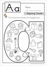Beginning Sounds Color Preschool Kindergarten Letter Lowercase Version Activities Vowels Long Coloring Pages Teacherspayteachers Homework Worksheets Alphabet Letters Learning Aa sketch template