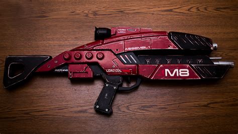 Mass Effect M 8 Assault Rifle In Red By Variak On Deviantart