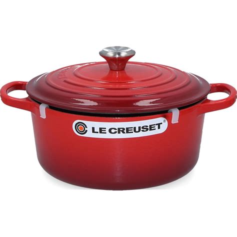 Le Creuset Round Casserole Dish Red 22 Cm Pc Flatware Kitchen