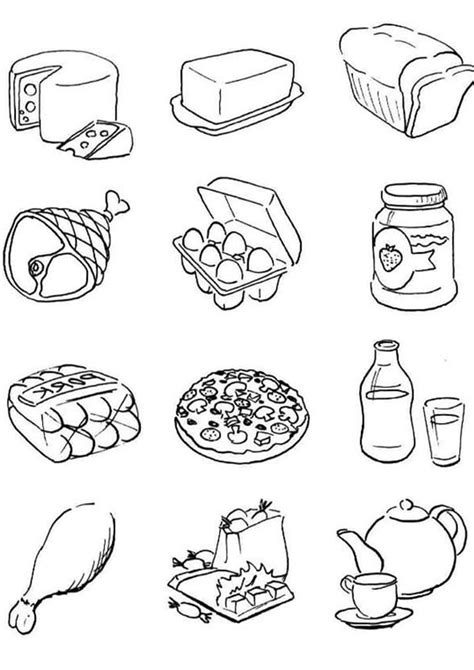 printable food coloring pages