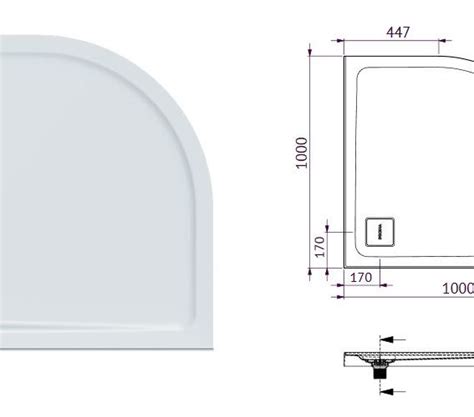 luna shower base  curved white bathroom