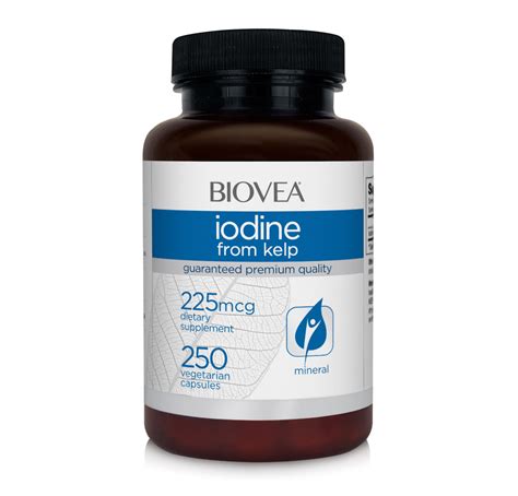 iodine  kelp mcg  capsules biovea supplements