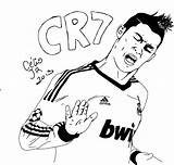 Ronaldo Cristiano Coloring Pages Printable Face Print Color Getcolorings Ro sketch template