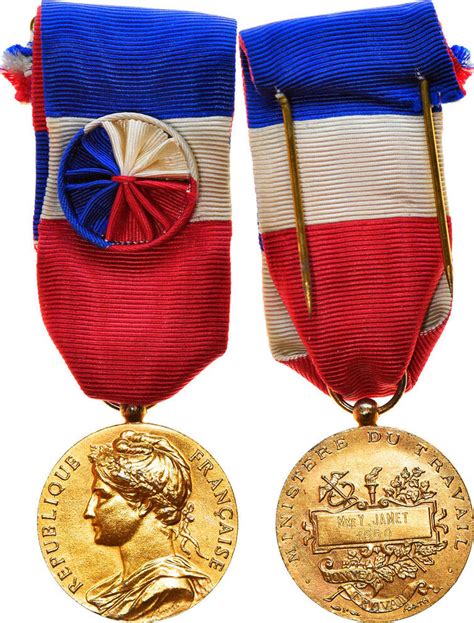france medaille 1980 médaille d honneur du travail excellent quality
