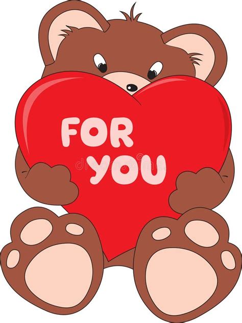 teddy bear holding heart  stock  stockfreeimages