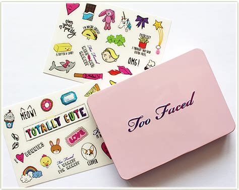 swatch sunday too faced totally cute makeup your mind