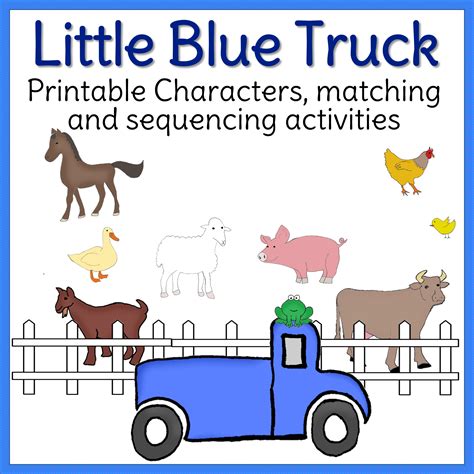 blue truck  printables