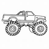 Truck Monster Coloring Pages Drawing Printable Trailer Tow Para Tractor Trucks Swat Chevy Dodge Colorear Lowrider Jam Digger Grave Semi sketch template
