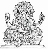 Ganesha Coloring Pages Lord Bal Adult Shirleytwofeathers sketch template