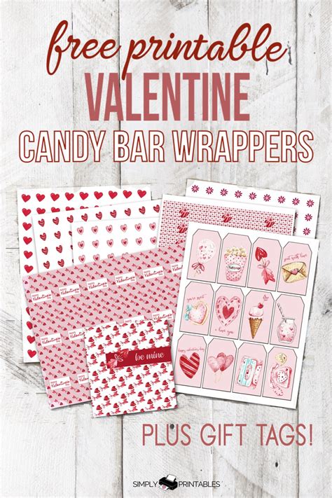 valentine candy bar wrappers