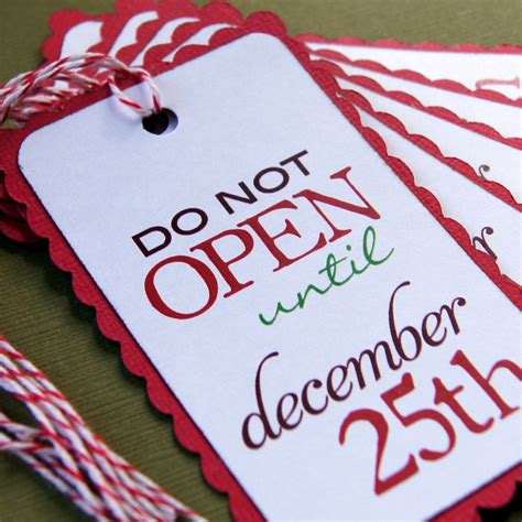 open  december  christmas tags  package