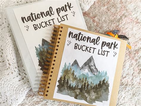 printable national parks bucket list journal  national park