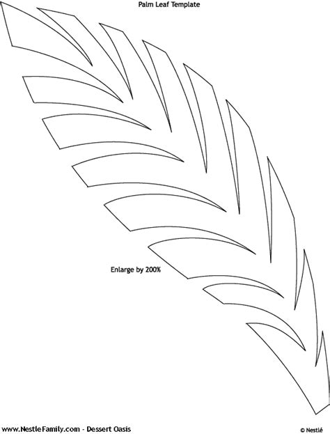 printable palm tree leaf template  printable templates
