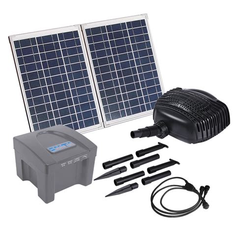 solar pump kit  battery backup  gph max flow rate