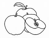 Apples Coloringbay Jabuka Djecu Bojanje sketch template
