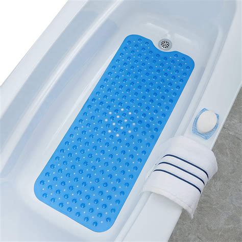 Extra Long Bathtub Mats Non Slip Mildew Resistant Anti Bacterial Extra