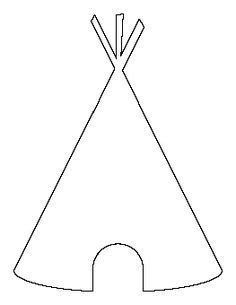 teepee pattern   printable outline  crafts creating