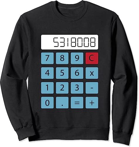 boobies calculator upside  funny apparel sweatshirt amazoncouk fashion