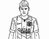 Neymar Pages Coloring Coloringpagesonly sketch template