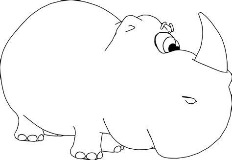 rhinoceros coloring page cartoon   wecoloringpagecom