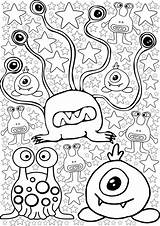 Monsters Colouring Monster sketch template