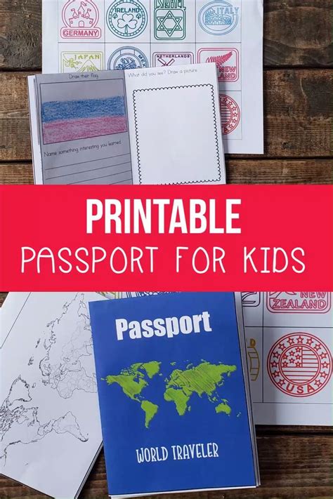 printable passport  kids kids passport printable