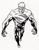 Superboy Superman Deviantart Drawings Comics Blue sketch template