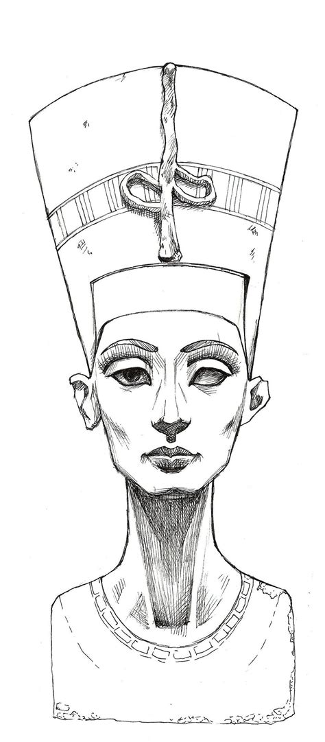 nefertiti sketch queen egypt reina egipto historia egypt