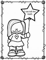 Truth Tell Always Primary Lesson Coloring Pages Template Sunday School Thecozyredcottage Cozy Cottage Red sketch template