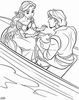 Rapunzel Coloring Pages Tangled Flynn Disney Printable Princess Color Book Print Rider Boat Colouring Kids Getdrawings Sheets Visit Library Clipart sketch template