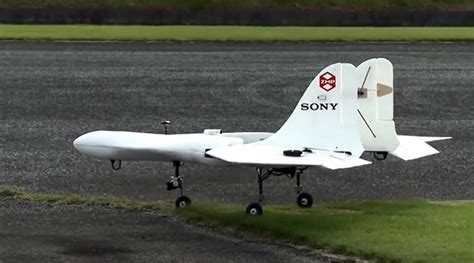 sony unveils airplane shaped drone  vertical takeoff speeds    mph video rt