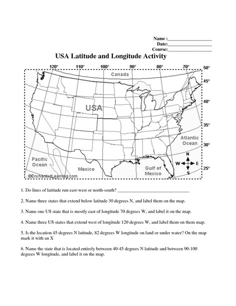 latitude  longitude worksheets  printable peggy worksheets