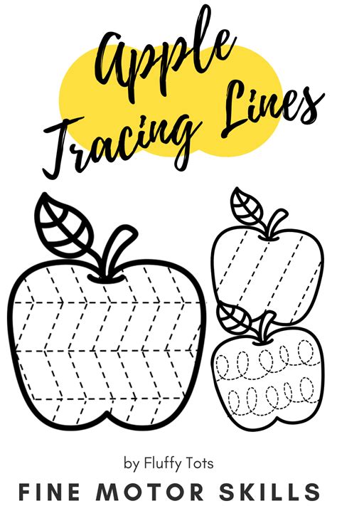 preschool apple theme lines tracing   preschool apple theme