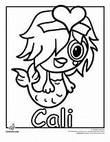 Moshi Monsters Colorings Cali sketch template