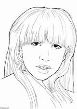 Coloring Gaga Lady Pages Printable sketch template