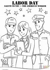 Labor Coloring Pages Drawing Worker Color Printable Salute American Kids Happy Print Getdrawings Getcolorings Awesome sketch template
