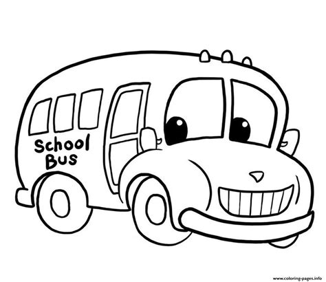 kids school bus coloring page printable