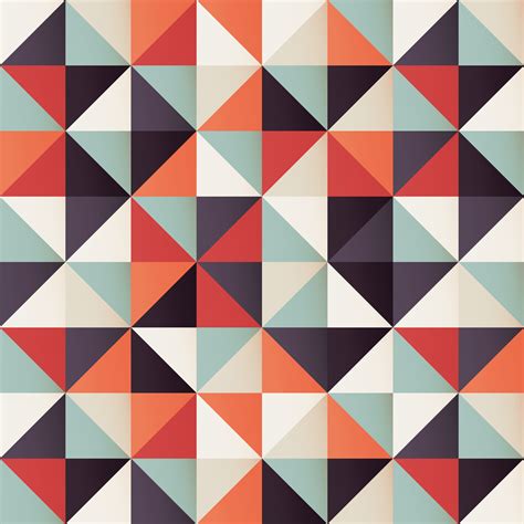 geometric seamless pattern  retro triangles  vector art  vecteezy