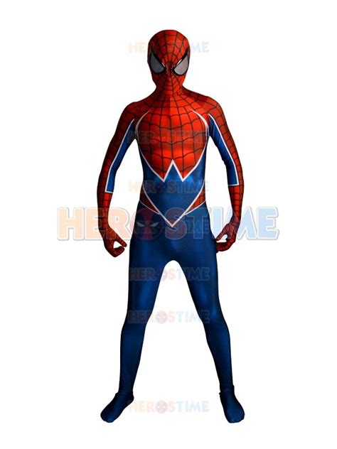 spider punk costume 3d print punk rock spider man costume red blue