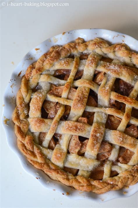 heart baking lattice apple pie  braided crust