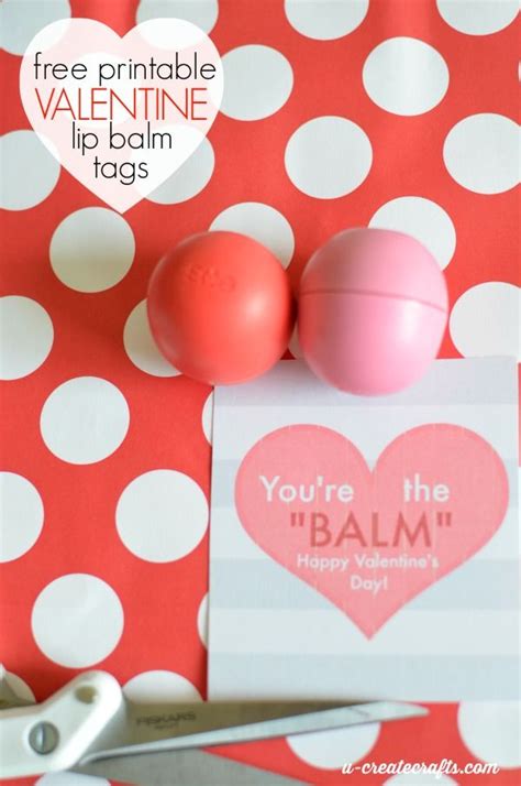 printable valentine lip balm tags youre  balm valentines idea