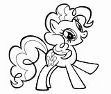 Pony Coloring Pie Little Pages Pinkie Rainbow Dash sketch template
