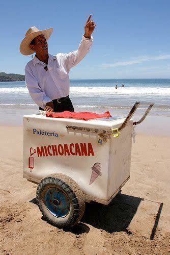 Ice Cream Man Michoacan Mexico Mexican Mexican Ice