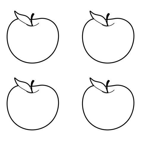 printable apple template preschool     printablee