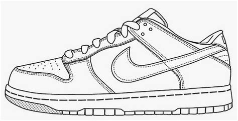 nike shoe outline drawing sketch coloring page