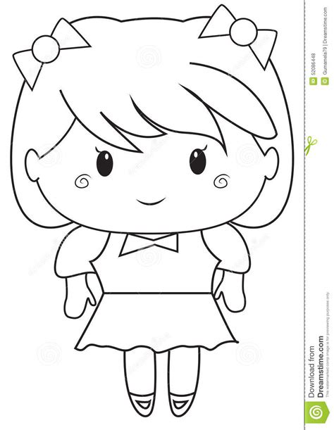 girl coloring page stock illustration illustration  abstract