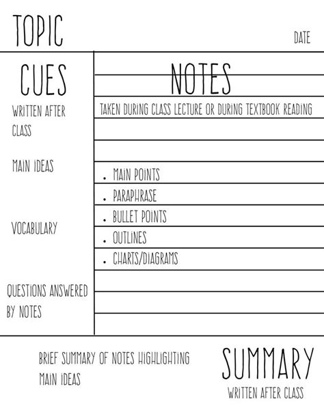 images  cornell notes  pinterest examples cornell