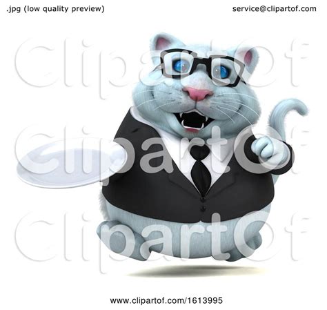 clipart    white business kitty cat   white background