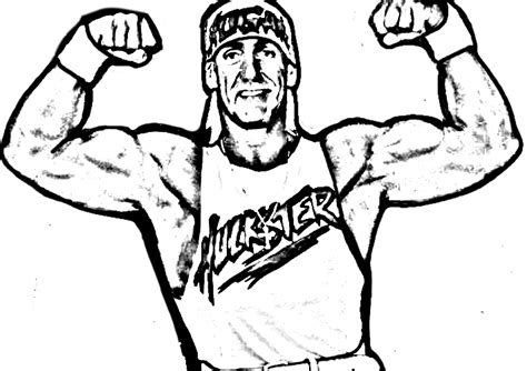 hulk hogan  wwe world wrestling entertainment coloring page